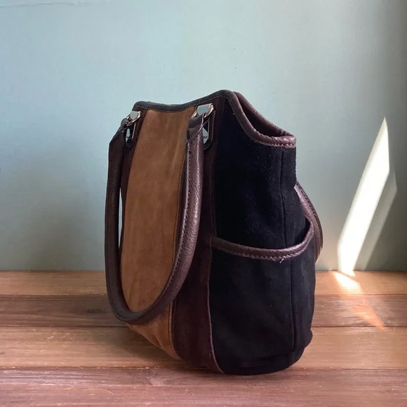 Tignanello Suede and Leather Shopper Bag - Picture 3 of 8